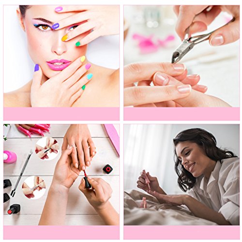 Maniküre Pediküre Set, Nagelhautschieber Nagelhautzange Nagelknipser Spatel Nagelfeilen Nagelpflege Kit für Damen… – Bild 3