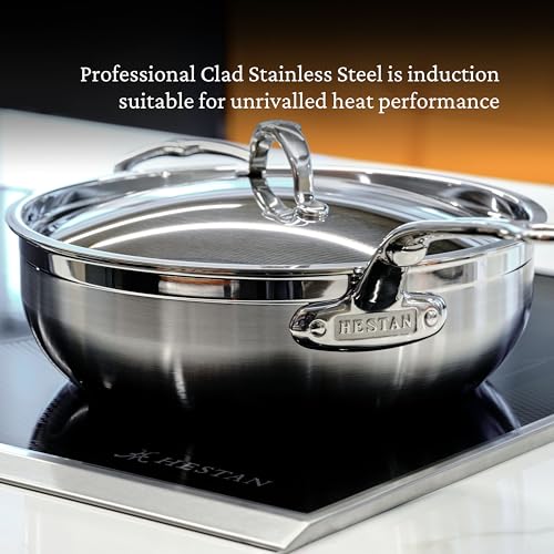 Image of Hestan ProBond Forged - Professional Clad Stainless Steel All-In-One Pan, 5 Quart, with Helper Handle, Induction Compatible