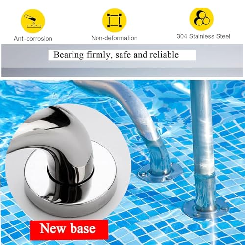 Barandilla para piscina en acero inoxidable plateado miniatura 4