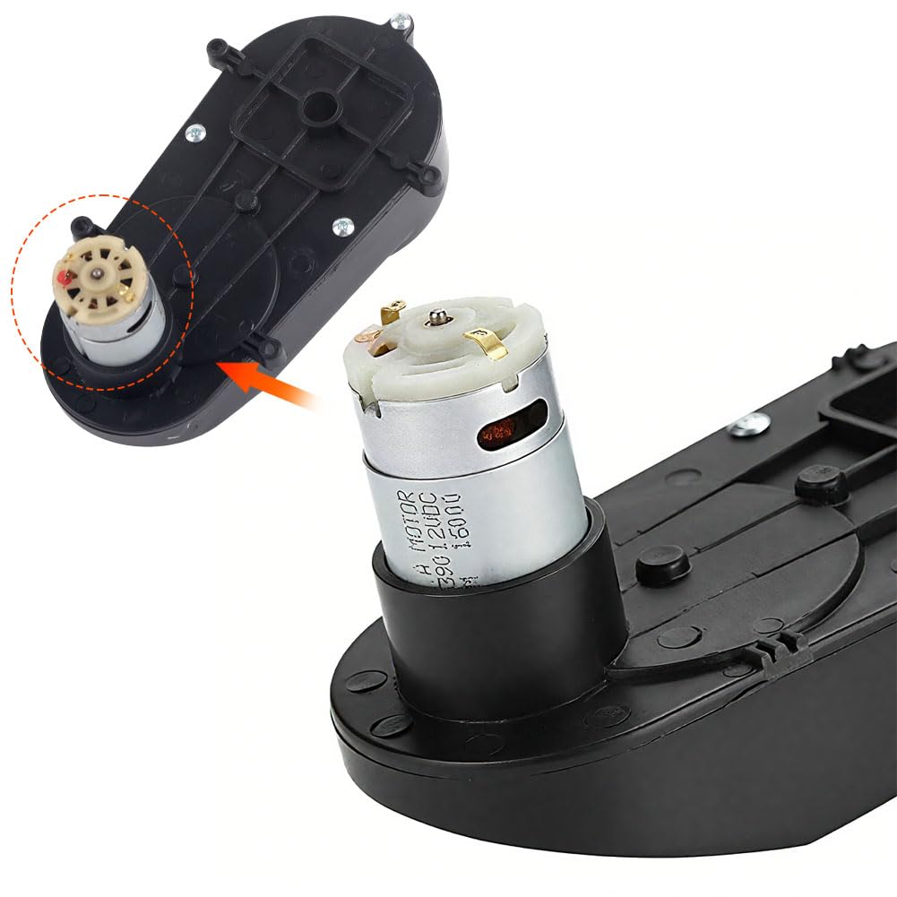 Cambio per Auto Bambini, Motore Elettrico Moto RS390 Ad Alta Velocità Ruote di Alimentazione Giocattolo Ingranaggi Scatola Posteriore Elettrica Bambin Accessori Ricambi(12V 20000RPM)