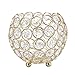 Crystal Tealight Candle Holders, Votive Candle Holder Silver/Gold Candle Holder Decorative Candle Centerpiece for Weddings Parties(12cm-Gold)