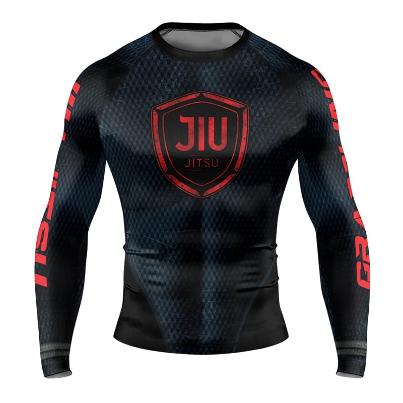 Cyber Jiu Jitsu Rashguard for Men – Long Sleeve Compression Shirt for BJJ, MMA, and No-Gi Grappling2
