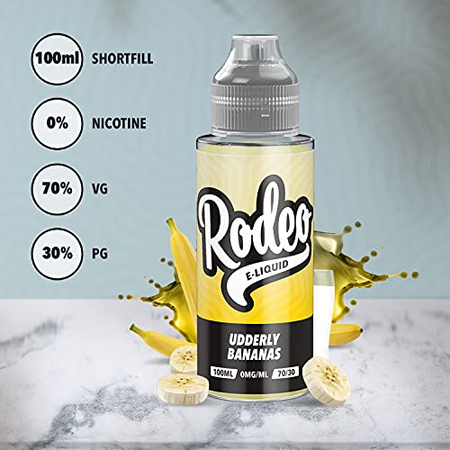 Four-Pack-4-x-100ml-Glazed-Peach-Red-Spread-Udderly-Bananas-E-Liquid-70VG30PG-Vape-Juice-E-Liquid-No-Nicotine-120ml-Bottle-Short-Fill-400ml-Rodeo-E-Liquid
