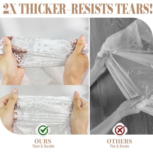 Image of Plastic Table Cloth Disposable, 54In X 300Ft Lace Table Cover Roll