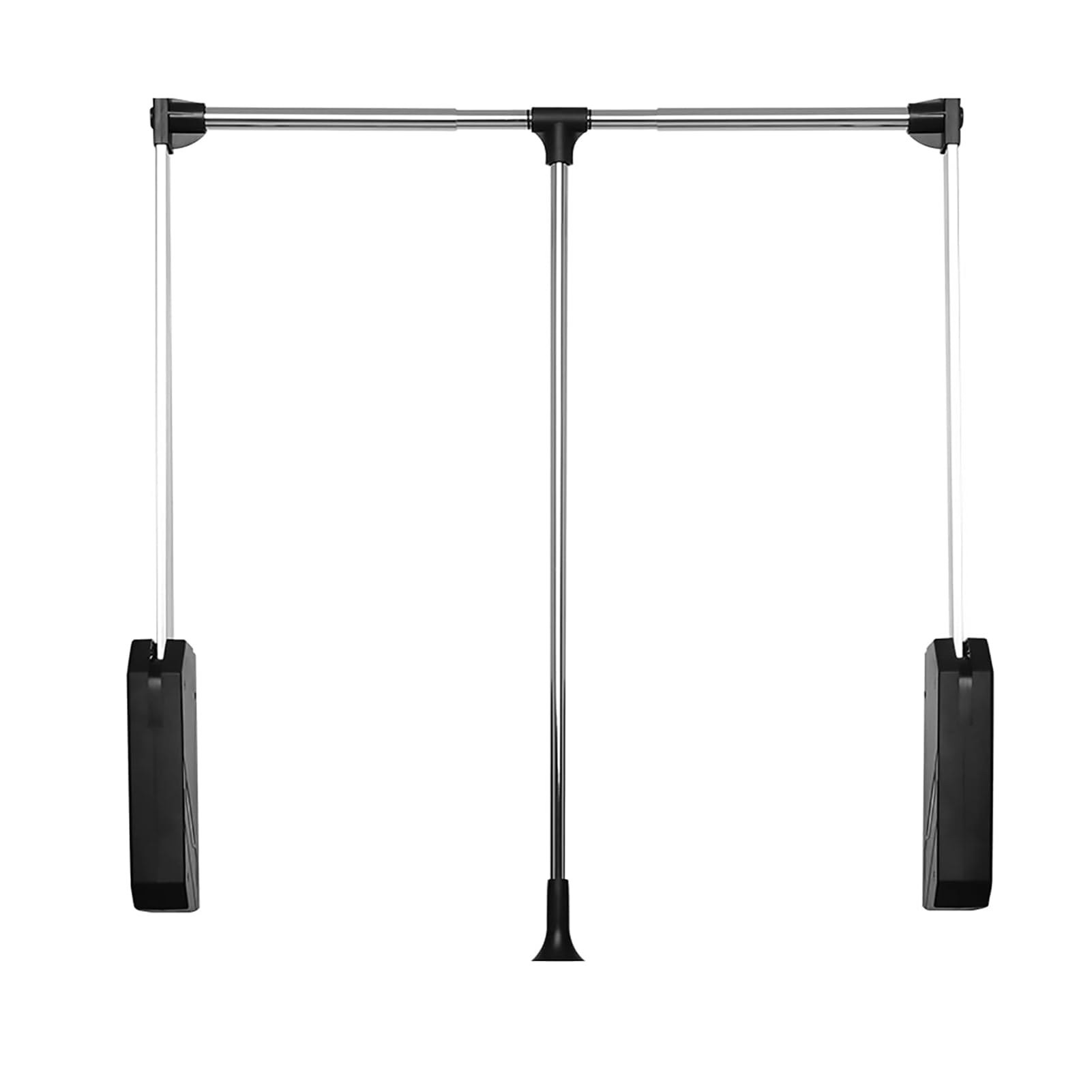 AYCDL Tools Pull-Down Clothes Rail for Wardrobe And Closet Clothinge, Adjustable Telescopic Lift, Heavy Duty Closet Pull Down Rods Hanger,Silver,42-51cm,Silver-42-51c,Silver-42-51cm