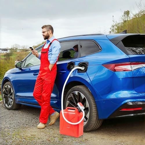 Fuel Transfer Pump with Auto Stop Sensor Overfill Protection,Gas Can Pump,3.2 GPM Portable Automatic Fuel Transfer Pump, Kit With 4 Tank Adapter, Portable Gas Pump for Oil,Fuel,Gasoline Transfer Pump