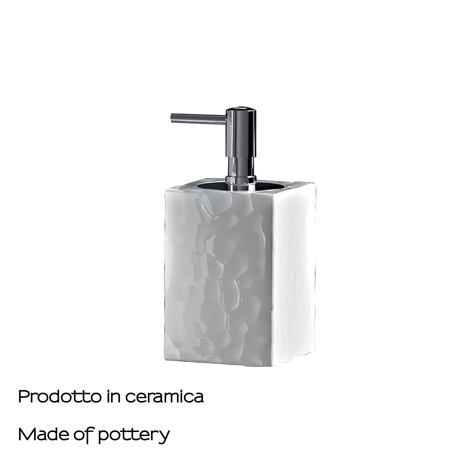Gedy G-New Martina White Soap Dispenser for Bathroom Stainless Steel and Cromall - Image 4