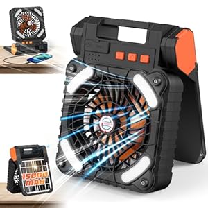 Ma3Ty X99 Solar-Campingventilator 15000 mAh