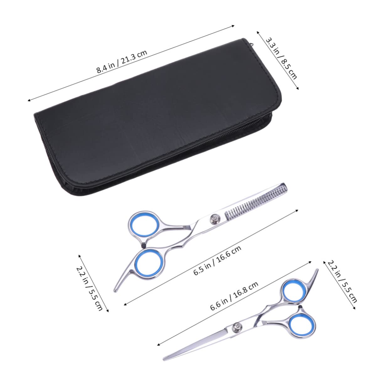 Ipetboom 3Pcs Hair Cutting Scissors Set Premium Hair Shears with Thinning Scissors Storage Case for Home Use Comfortable Design for Men Women