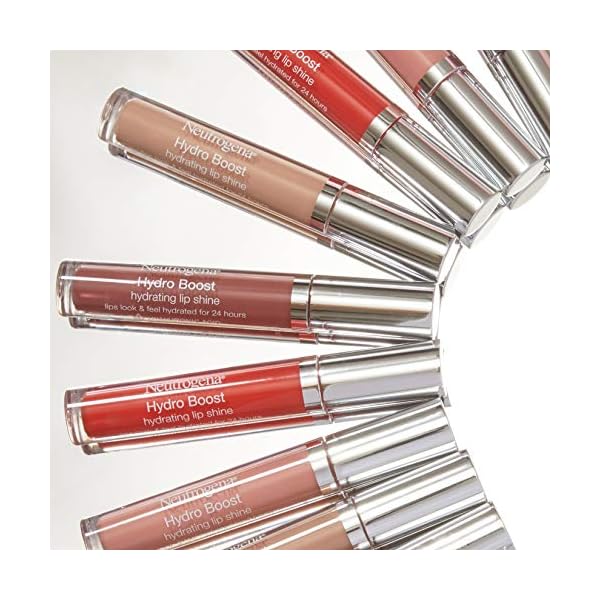 Neutrogena Hydro Boost Moisturizing Lip Gloss, Hydrating Non-Stick and Non-Drying Luminous Tinted Lip Shine with Hyaluronic Acid to Soften and Condition Lips, 20 Berry Brown, 0.10 oz