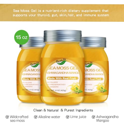 Seamoss Gel,Seamoss with Irish Sea Moss,Sea Moss Supplement-Immune Support-15OZ Sea Moss Advanced (Ashwagandha Mango) - Image 5