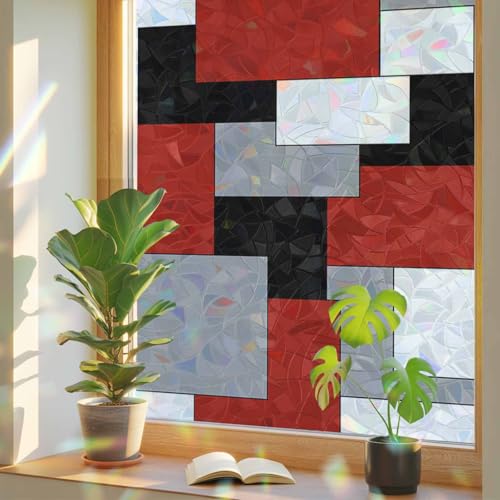 Vinilo decorativo para ventana efecto arcoíris 60x200 cm miniatura 1
