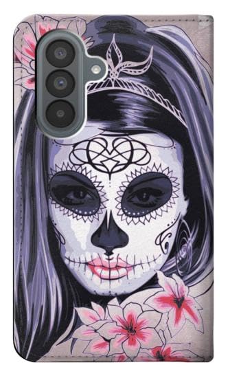 Étui Gothic Sugar Skull pour Samsung Galaxy A37 Housse Cuir Clapet