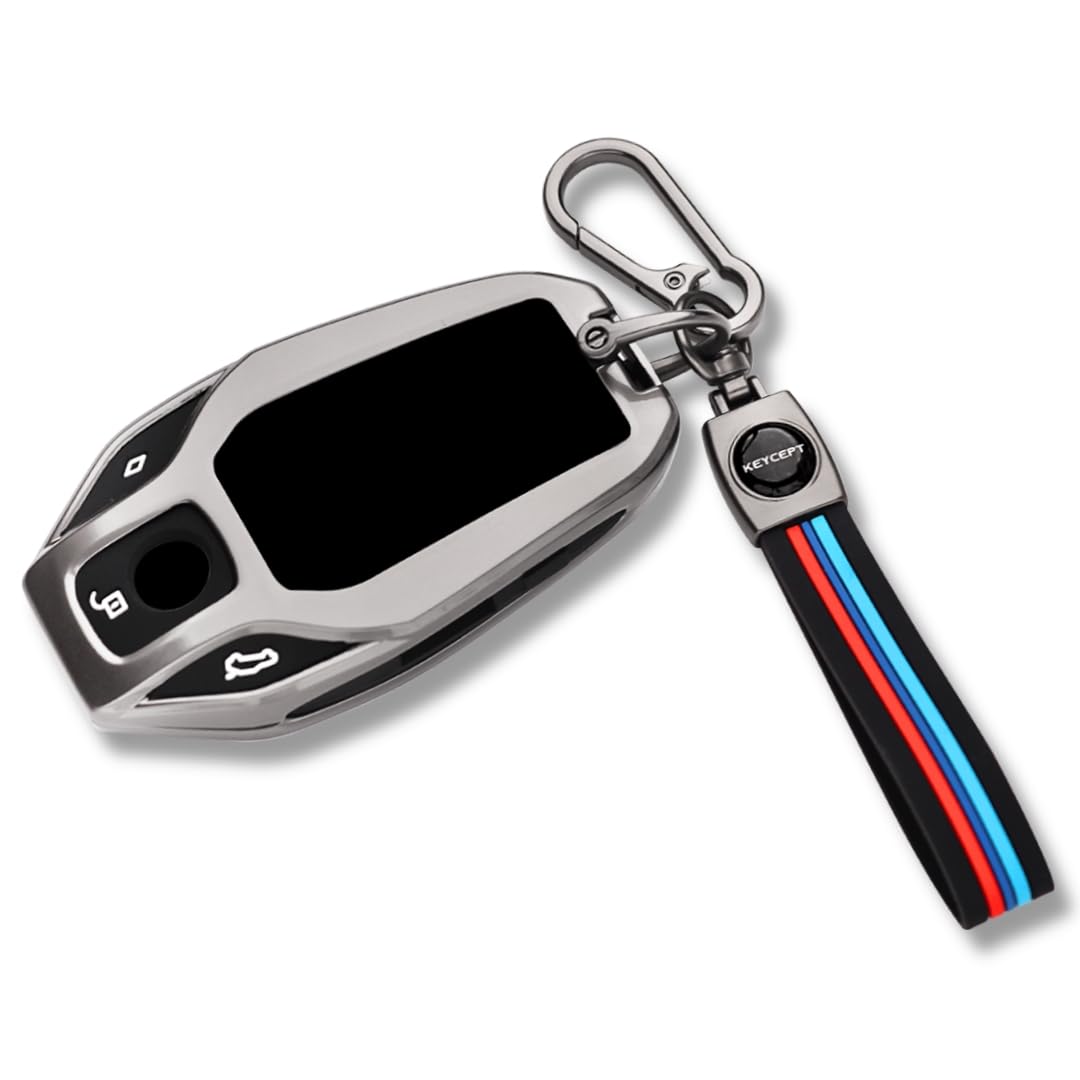 Keycept™ Metal Alloy Key Cover Compatible for X Series Screen Touch Smart Key with Keychain (Type M2).