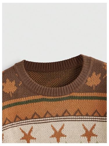 Image of MakeMeChic Women's Striped Sweaters Halloween Vintage Grandpa Sweaters