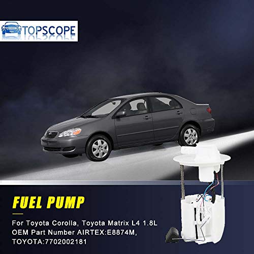 Topscope Fp8874M - Fuel Pump Module Assembly E8874M Fits 2005 2006 2007 2008 Corolla, Toyota Matrix L4 1.8L #TOP5