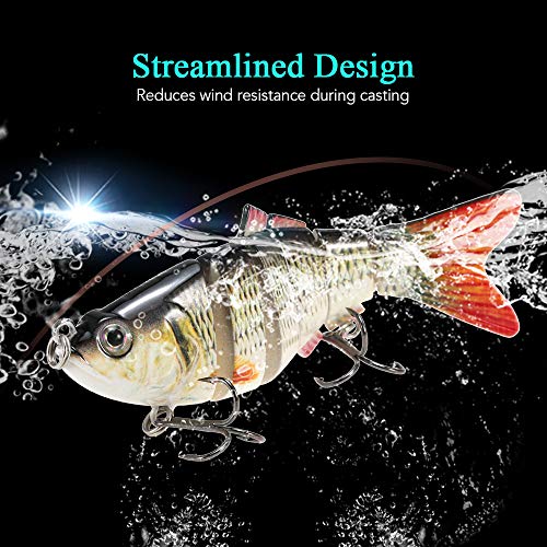 Iscas de pesca, Andoer Conjunto de 5 unidades de iscas de pesca 10 cm 20g isca dura Isca dura Armadu