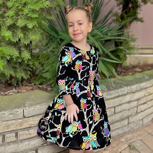 Sunny Fashion Girls Dress Satin Butterfly Hydrangea Flower Printed Size 5-123