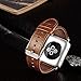 Apple Watch Leather Band, Icarercase Vintage Series Genuine Leather Watchband Strap Replacement iWatch Wristband Link Bracelet with Secure Metal Clasp Buckle for Apple Watch (Brown for 38mm)