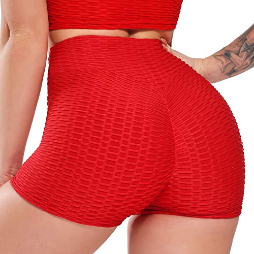 FITTOO Pantalones Cortos Capris 3/4 Leggings Mujer Mallas de Yoga Alta Cintura Elásticos y Transpirables #2 Rosa S