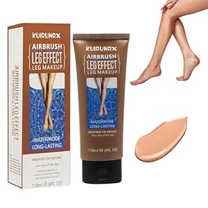 Trucco per le Gambe Impermeabile, Lozione per il Trucco Delle Gambe, Fondotinta impermeabile per il Trucco del Corpo, Copertura del Tatuaggio (Bronze)