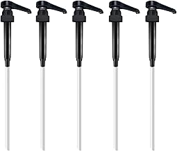 Coffee Syrup Pump Syrup Pump Compatible with Torani, Davinci Creamer Pump for Coffee Syrup Bottle (25.4 oz-750ml) Squirt Syrup Pumps for Coffee Syrup Bottle (Black)