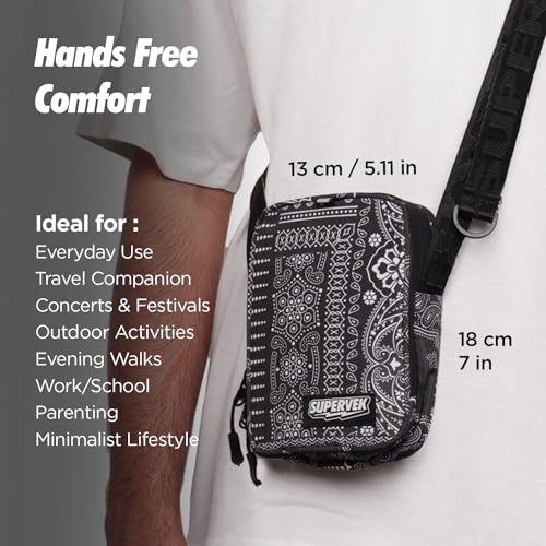 Mini Sling Bag PRO - Waterproof Zip, Fabric & Adjustable Fly Strap | Urban Crossbody Travel Chest For Men Women3