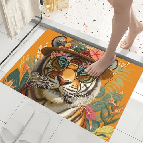Tapis fleurs tropicales pour une décoration d'entrée colorée