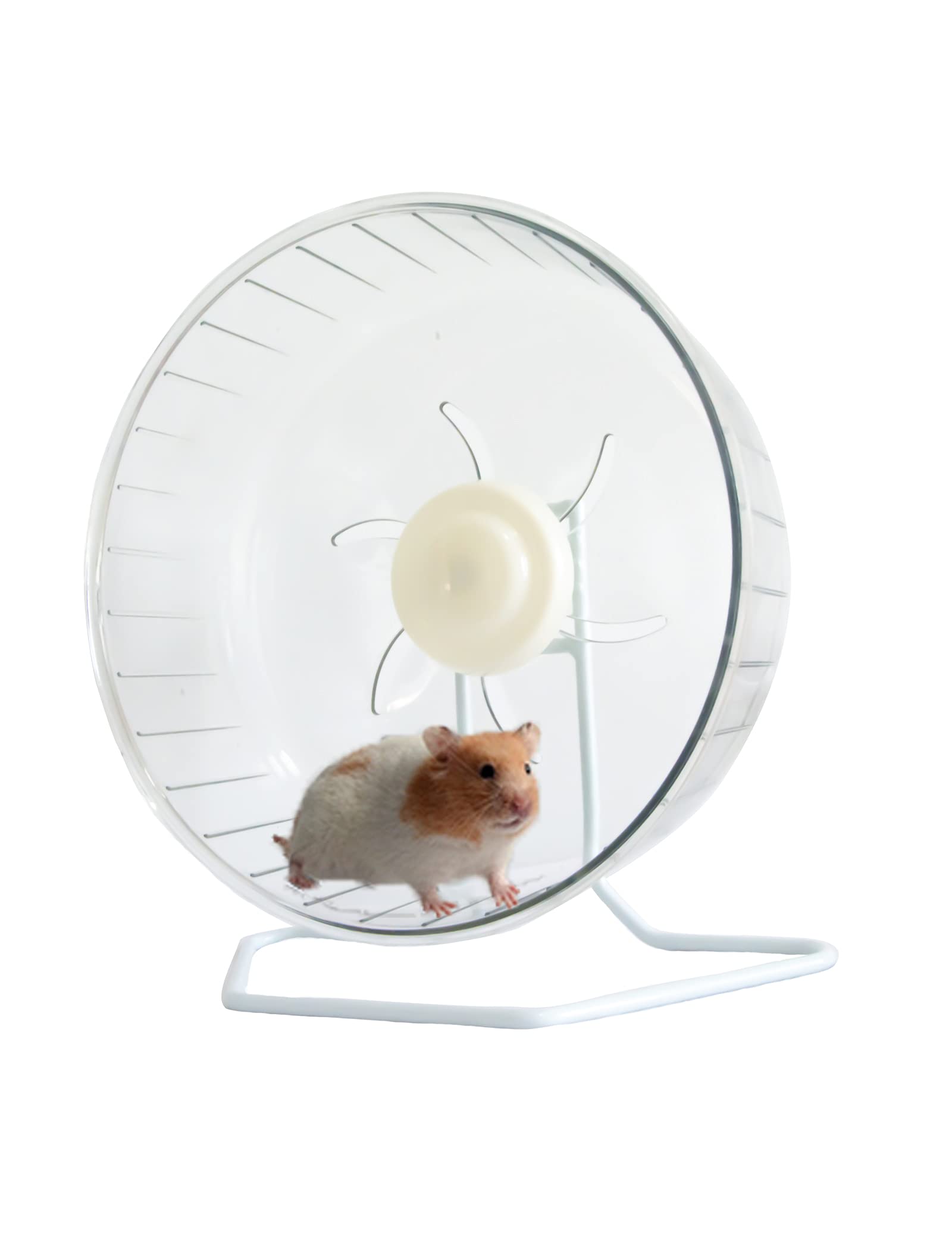 WHFPS Silent Hamster Exercise Wheel - Hamster Toy Accessories 9.45 Inch Running Spinner with Stand Quiet Hamster Runner for Small Animal Pet Gerbil Dwarf Syrian Hamster Hedgehog Rat Mouse Mice etc.