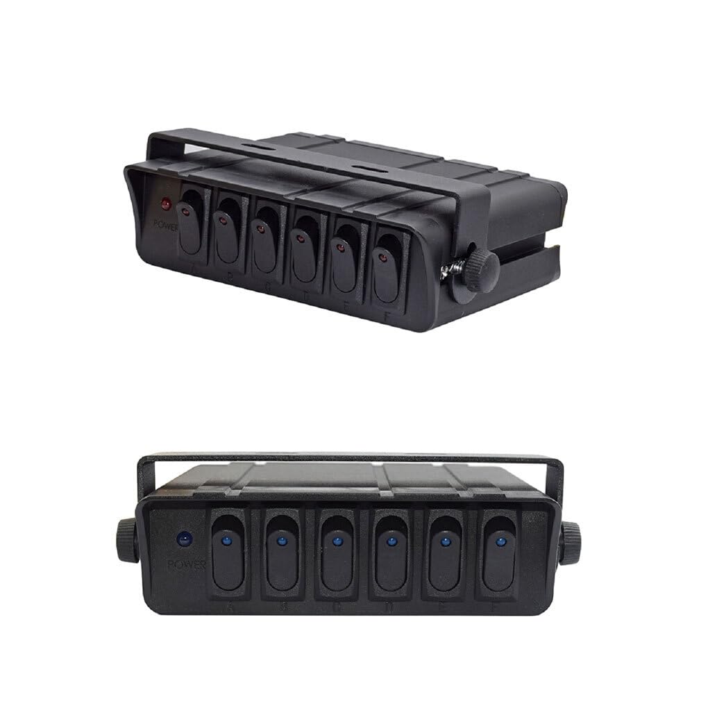 VUIUYOIES Interruptor basculante práctica Caja de Interruptor de Encendido/Apagado con Amplia Gama de selecciones indicador de luz LED Compatible Duradero, Azul