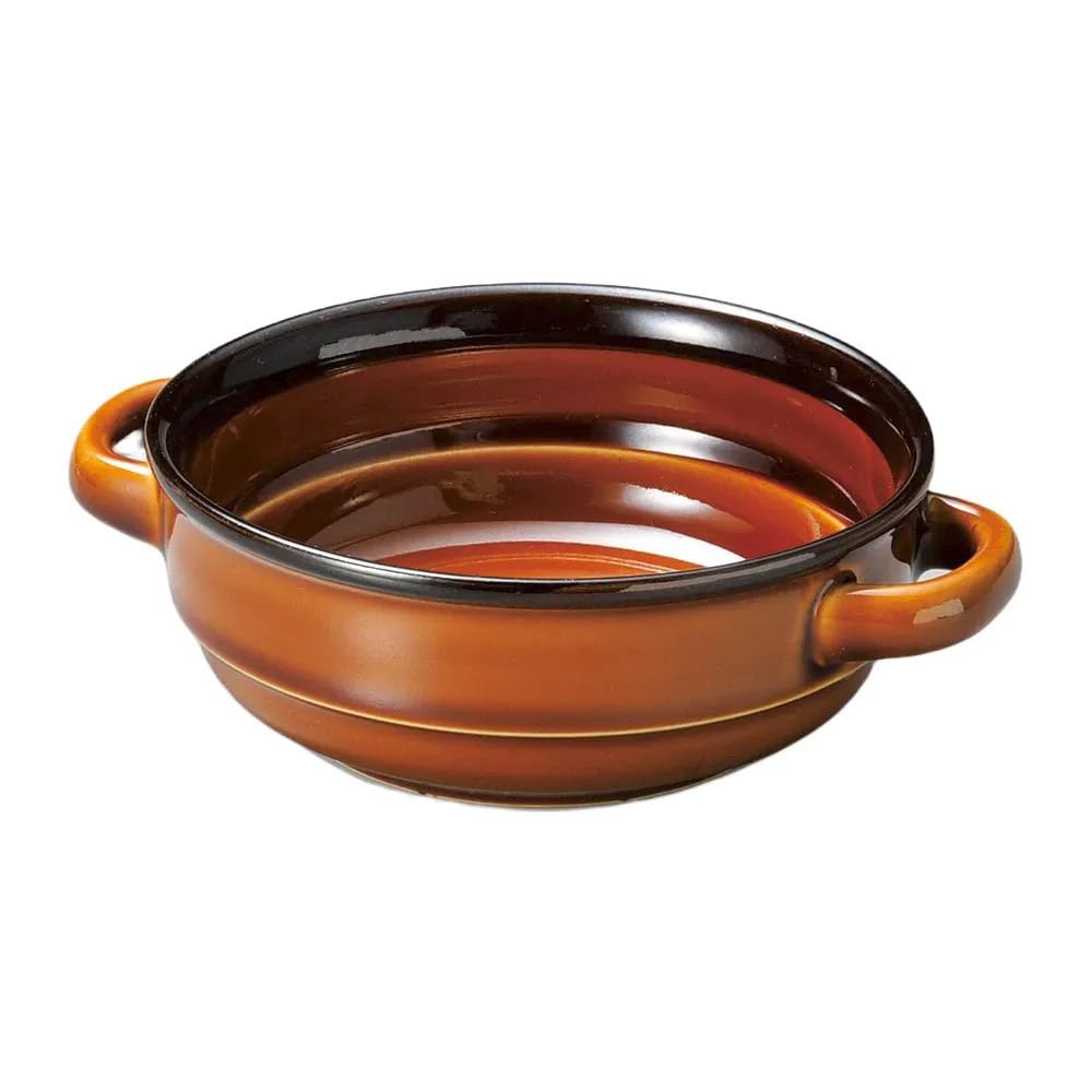 Amerine Double Handed Pot | Au Gratin Dish [6.9 x 5.3 x 2.0 inches (17.5 x 13.5 x 5.2 cm)