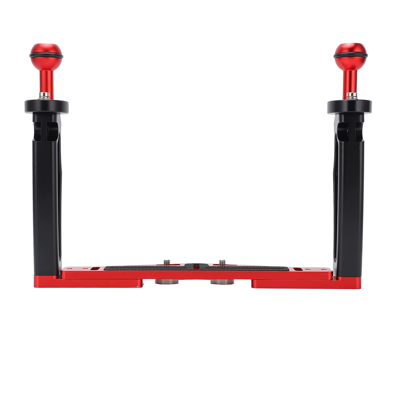 Alomejor Stabilizator z podwójną rączką do Aparatu Podwodnego, Trwała Konstrukcja ze Stopu Aluminium Zapewniająca większą stabilność Podczas Fotografowania, Idealna do Lustrzanek Jednoobiektywowych