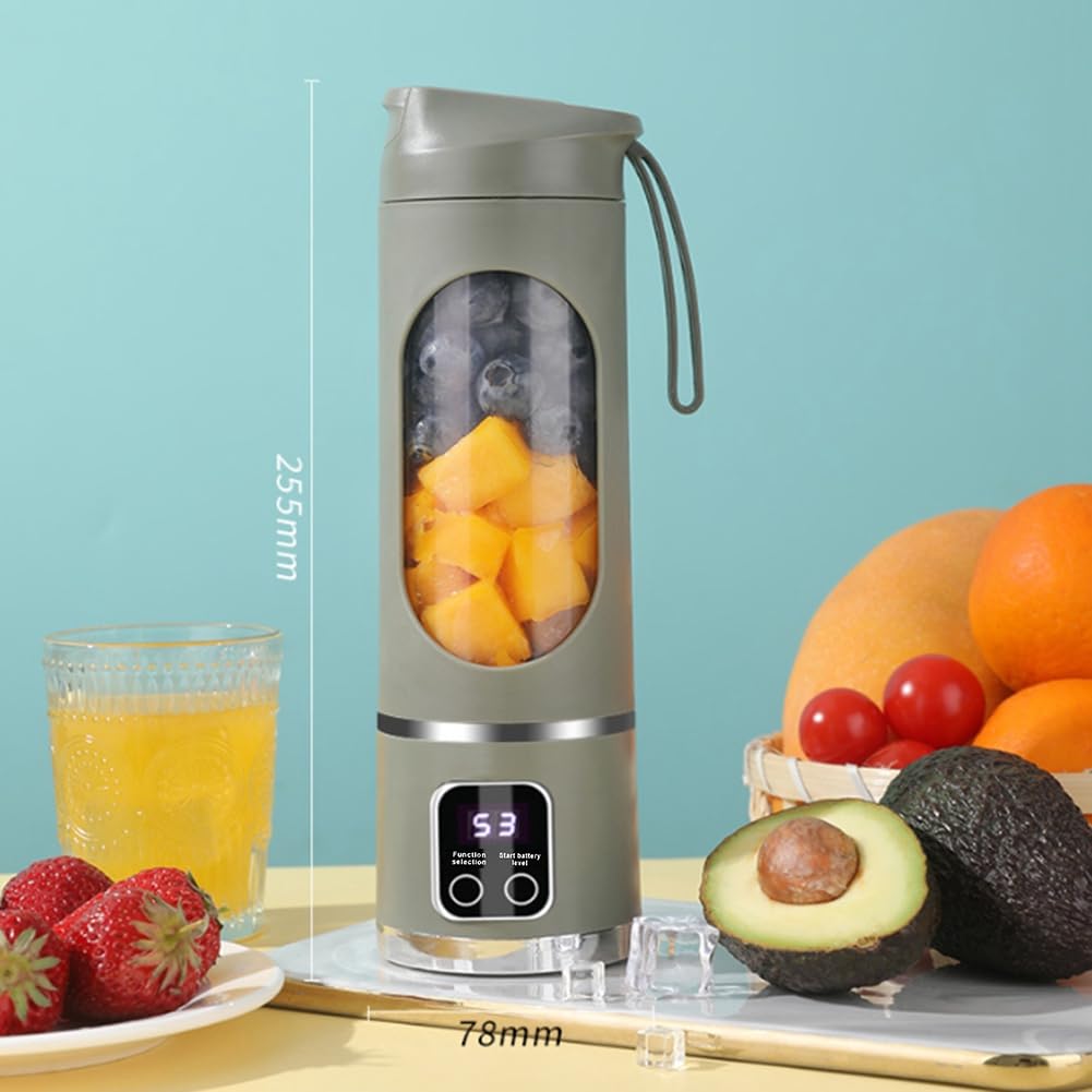 Przenośny blender USB z 8 ostrzami mini kruszarka do lodu z cyfrowym wyświetlaczem 3 tryby przenośny blender C