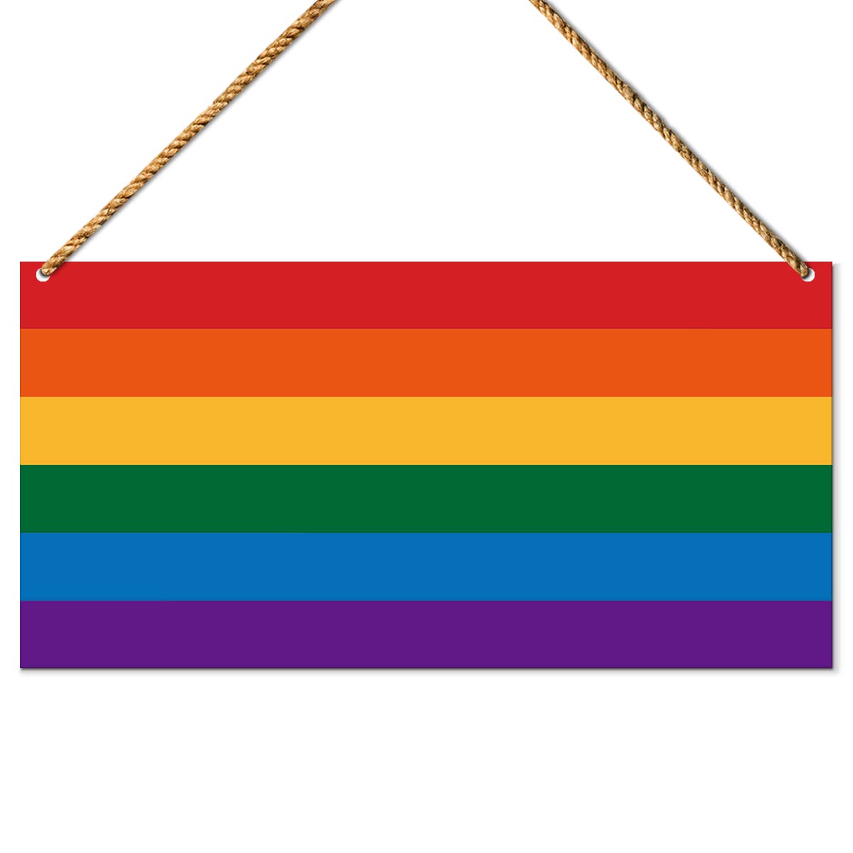 LGBT Flag Sign Decor, Lesbian Gay Pride Month Decor for Home Porch Front Door LGBT Decoration for Office Bedroom Party Classroom School Counselor Sign Plaque
