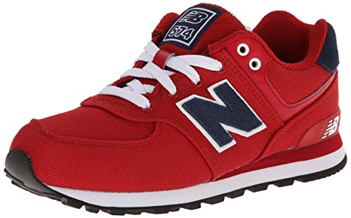 Image of New Balance Kid's 574 V1 Polo Sneaker, Chili Pepper /Saphire, 3 W US Little Kid (4-8 Years)