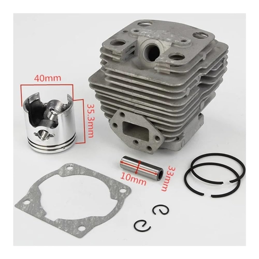 Conjunto DE Cilindro DE 40 MM Apto for G4K G45 G45L BC4310 HUS. Piezas del Kit DE ARO DE PISTÓN del Cilindro DE LA DESBROZADORA 443R
