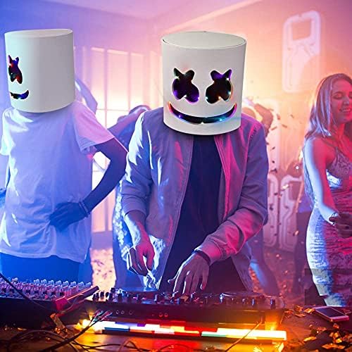 Halloween Multicolor Led DJ Marshmello Mask Light Up Dj Music Festival