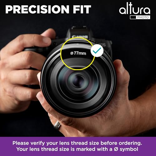 Altura Photo 77mm Lens Filter Kit - Multi-Coated UV Protector, CPL Polarizing and ND Neutral Density Filters + Case for Camera Accessories & Lenses - Thumbnail 7