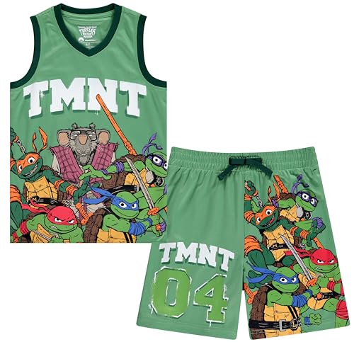 Image of Teenage Mutant Ninja Turtles Boys Basketball Jersey Shirt and Shorts Clothing Set- Little and Big Boys Sizes 4-20