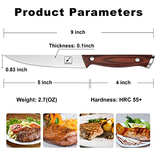 Imarku Steak Knives, Serrated Steak Knives Set Of 8, Japanese Hc Steel Knife Set thumb #1