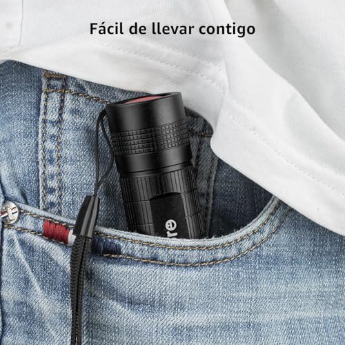 Miniatura 6 de Lepro Linternas Led Alta Potencia, Le2000 Linterna Led Con 5 Modos, Impermeable Ipx4 Con Zoom Linterna Táctica De Bolsillo Para Camping, Emergencia, Ciclismo, Senderismo 3 Aaa Pilas No Incluidas