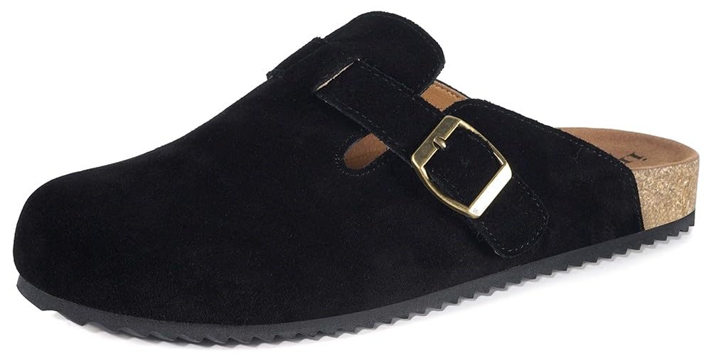 Sabot Donna Ciabatte Uomo Chiuse con Comodo Pantofole in Pelle Scarpe da Giardino Traspirante Sandali Ciabatta 36-46