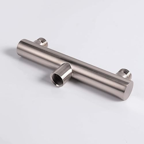 Miniatura 8 de Colector de cabezal de ducha con doble salida y válvulas de cierre para sistema de ducha de doble rociador, puede conectar dos cabezales de ducha,