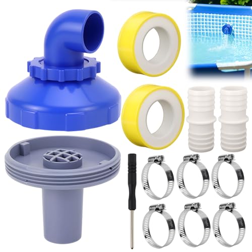 ZUZGO Pool Einlaufdüse 32mm Pool Düsen 360 Drehbar Pool Auslassdüse Ø32/38mm Einlaufdüse Pool Düse Auslass Ausströmer Zubehör