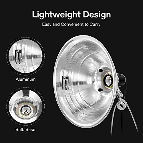 image for VIVOSUN Clamp Lamp Light with Detachable 8.5 Inch Aluminum Reflector u