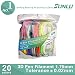 3D Pen Filament Refills 1.75mm ABS Filament Pack of 20 Different Popular Colors(16.4FT/5M Each) Included 4 Glow in the Dark- Plastic Filament for 3D Printing Pen