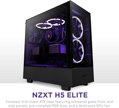NZXT H5 ELITE Mid Tower Case Black CC-H51EB-01