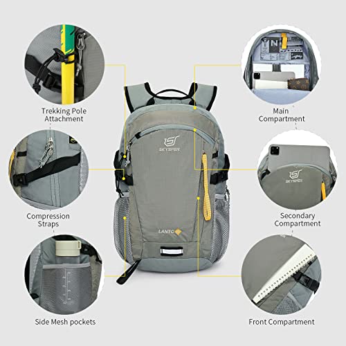 Miniatura 5 de Skysper 20l Mochila Pequeña De Senderismo, Trekking Para Hombres Mujeres Mochilas De Marcha Ultraligera Macuto De Viaje Casual Para Montaña Acampada Camping Actividad Al Aire Libre