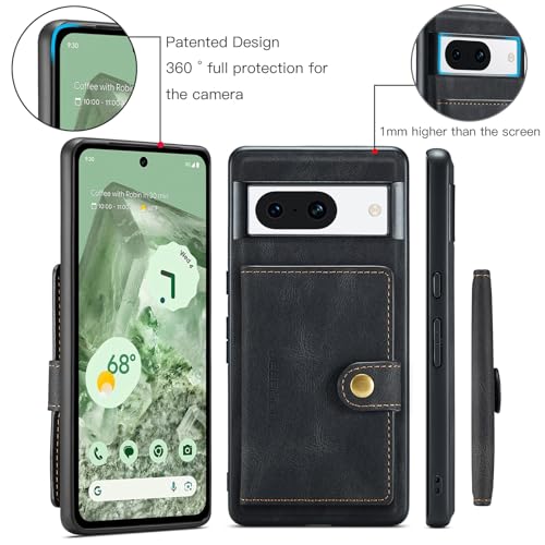 Coque Google Pixel 8A portefeuille noire pour sécuriser vos cartes