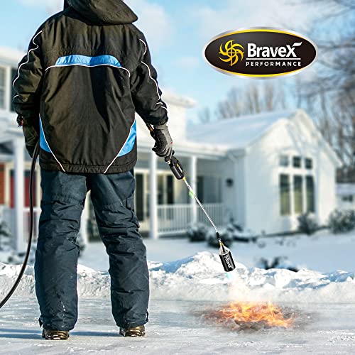 Propane Torch Weed Burner Torch - Electronic Automatic Ignition, 700 000 Btu Propane Weed Torch With 10Ft Hose, Push Button Electronic Spark Generating Powered By Battery ( Aaa Battery Not Include） #TOP3